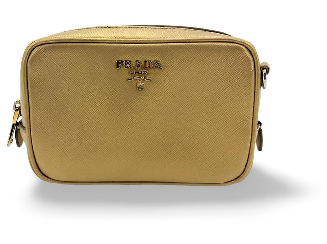 Prada Camera Saffiano Leather Small D'oro