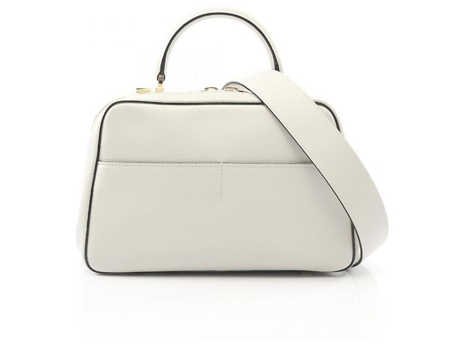 Bolso de mano 2-Way Valextra Serie Esse Medium Blanco