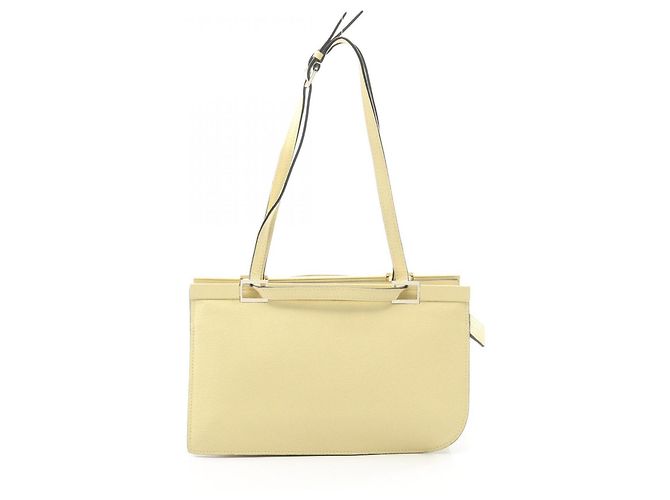 Borsa a tracolla 2-Way in pelle gialla Valextra Giallo