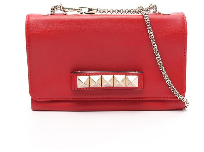 Borsa a tracolla Valentino Rockstud Rosso