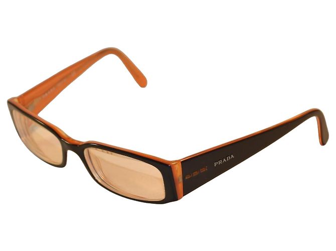 Gafas graduadas Prada VPR10F Negro Naranja
