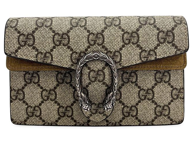 Gucci Dionysus GG Coated Canvas Super Mini Marrone