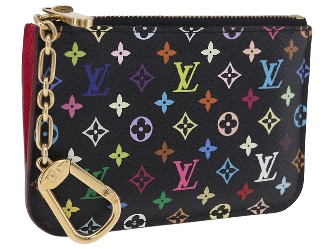 LOUIS VUITTON Monogram Multicolor Pochette Cles NM Black M60279 LV Auth 200573M
