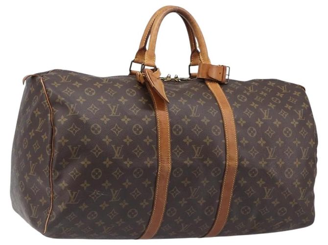 LOUIS VUITTON Monogram Keepall 55 Boston Bag M41424 LV Auth ka6105 Monogramma