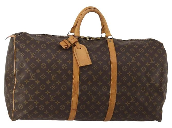 LOUIS VUITTON Monogram Keepall 60 Boston Bag M41422 LV Auth 197701 Monogramme