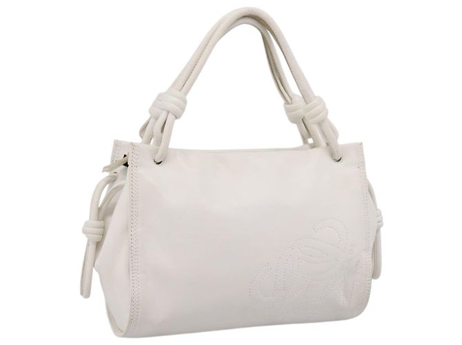 LOEWE Handtasche aus Leder weiß silber authentisch 203231A