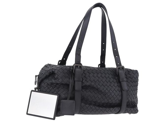 Borsa BOTTEGA VENETA INTRECCIATO in pelle nera Auth 200420SAM Nero