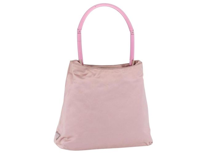 Bolso de hombro PRADA Satin Pink Auth 201126A Rosa