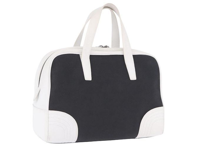 Sac à main LOEWE Anagram PVC Leather Black White Auth ka6073 Noir Blanc