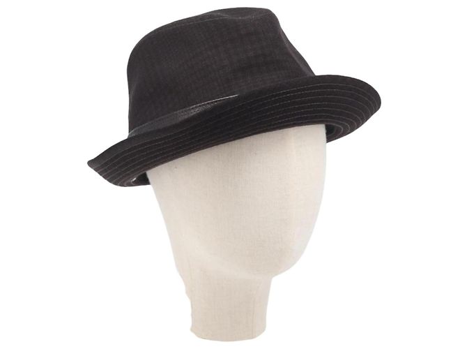 Hermès HERMES Bucket Hat Wool Black Auth bs36965