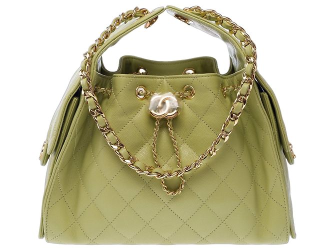 Bolsa CHANEL em Couro Verde - 103891
