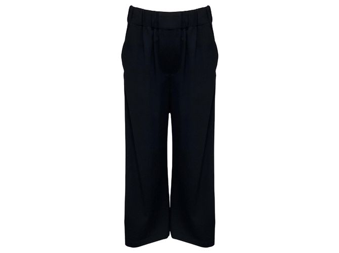 A.L.C. Navy Blue Wool Jackson Pants with Snap Buttons