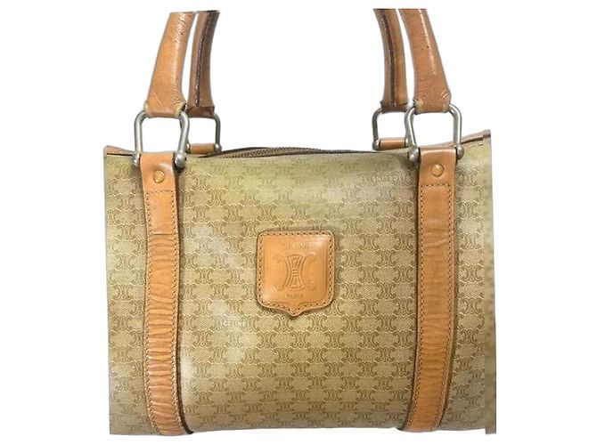Céline Boston Borsa Macadam Camel Beige Marrone