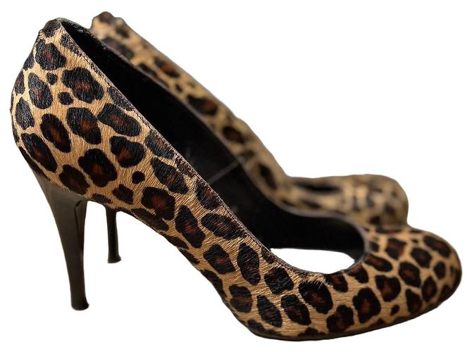 Zapatos de salón Jonak estampado leopardo efecto pelo Estampado de leopardo