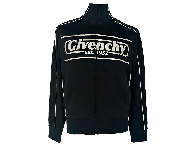 Givenchy Piped Track Jacket in Black Polyester