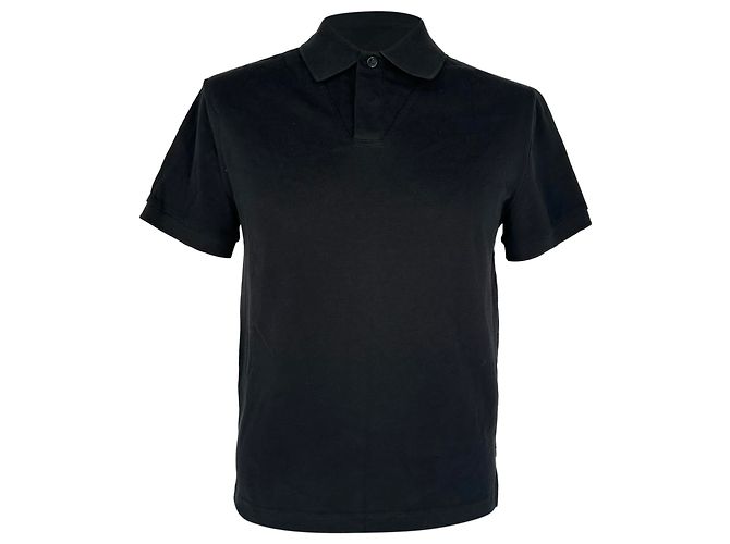 Polo a maniche corte Bottega Veneta in cotone nero