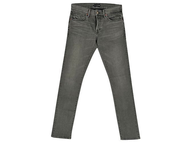 Jeans Slim-Fit Tom Ford em algodão cinza
