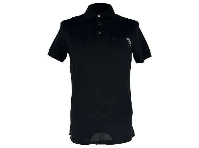 Polo Givenchy con nastro logo in cotone nero