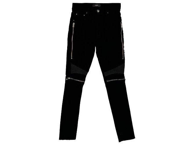 Vaqueros Amiri Mx2 Skinny-Fit Distressed en algodón negro