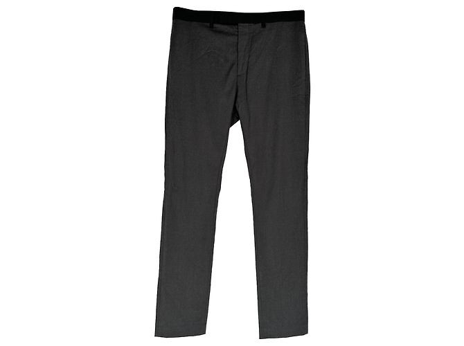 Dior Straight-Leg Trousers in Grey Wool
