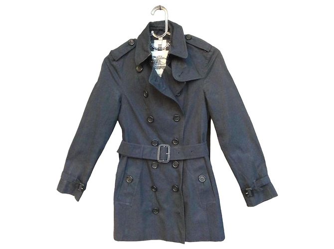 Trench-coat Burberry in Gabardine Nero