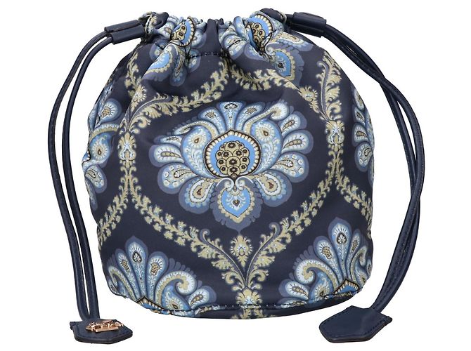Bolsa con cordón ETRO estampado Paisley Castaño Azul