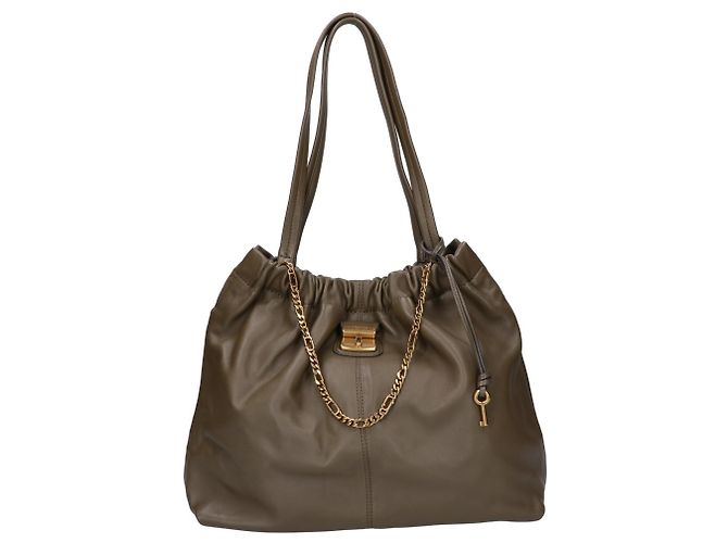 Saco Tote Marc Jacobs Christina em Khaki Caqui