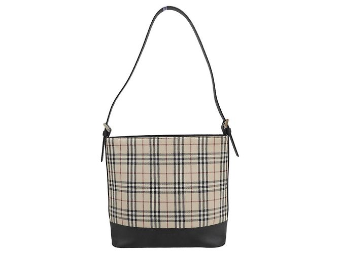 Sac à épaule BURBERRY Nova Check Noir Beige