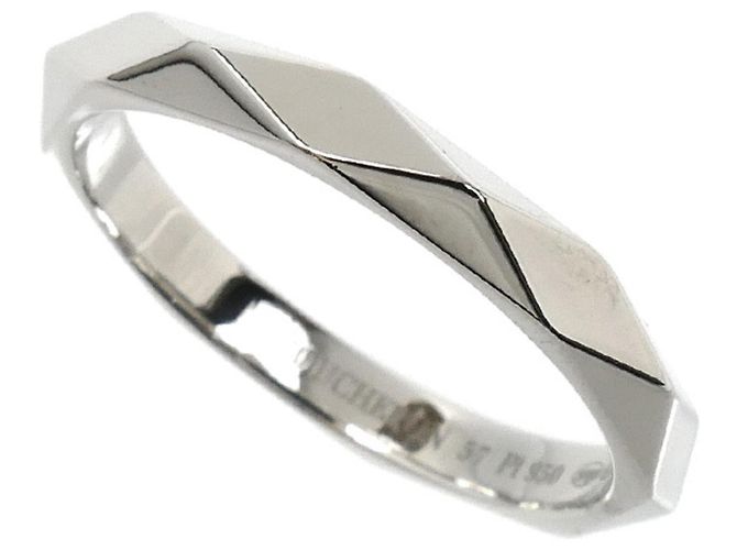 Boucheron Pt950 Platinum Facettierter Medium Band Ring