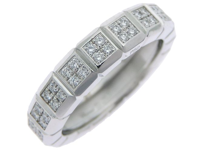 Anel Chopard Ice Cube em ouro branco 18K com diamantes