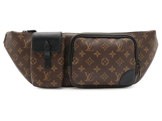 Sac banane Louis Vuitton Monogram Macassar Christopher Marron Noir Blanc Monogramme