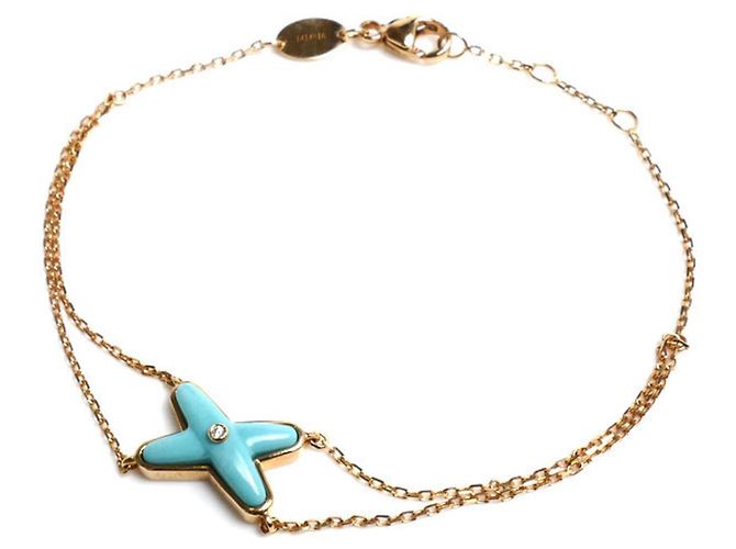 Pulseira Chaumet em ouro rosa com pingentes