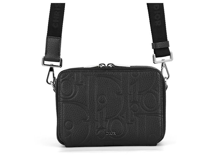 Borsa a tracolla Christian Dior in pelle nera Nero