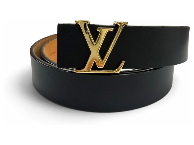 Louis Vuitton M6901V Ceinture Initials Leather Belt Black