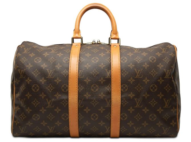 Louis Vuitton Brown Monogram Keepall 45 Marrom
