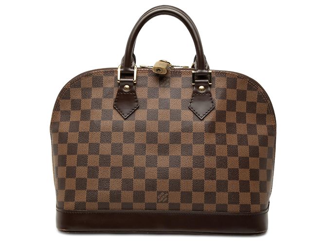 Louis Vuitton Brown Damier Ebene Alma PM Marrone