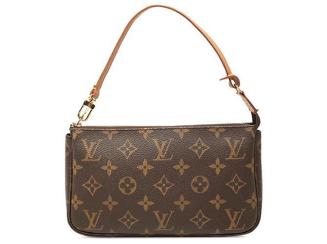 Louis Vuitton Brown Monogram Pochette Accessoires Marrone