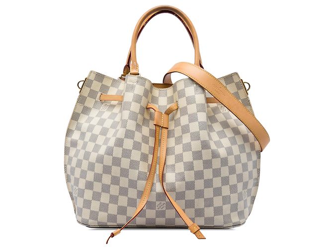 Louis Vuitton White Damier Azur Girolata Branco