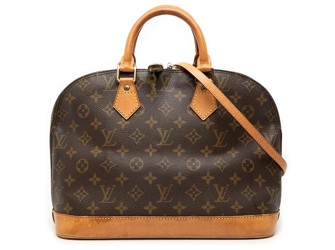 Louis Vuitton Brown Monogram Alma PM Castaño