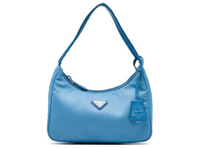 Re-Edition Sac à épaule Prada Blue Mini Tessuto Re Edition 2000 Bleu
