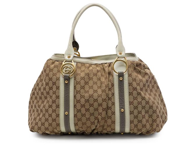 Gucci Beige GG Canvas Interlocking G Tote