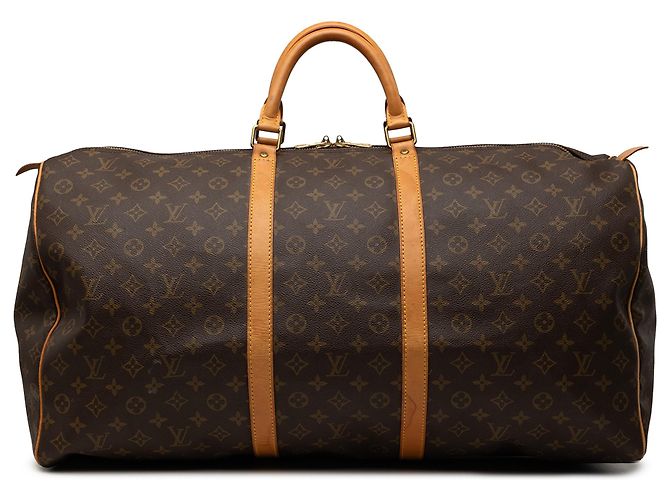 Louis Vuitton Brown Monogram Keepall 60 Marrom