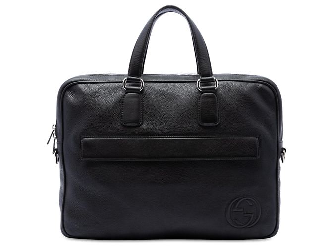 Pasta Soho Gucci em couro de bezerro preto