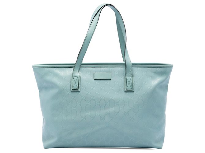 Borsa Tote Gucci Blue Medium GG Stampata Blu chiaro