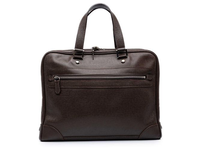 Pasta Louis Vuitton Brown Taiga Igor Marrom Castanho escuro