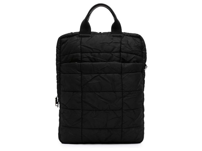 Sac à ordinateur vertical Prada Black Tessuto Bomber Noir