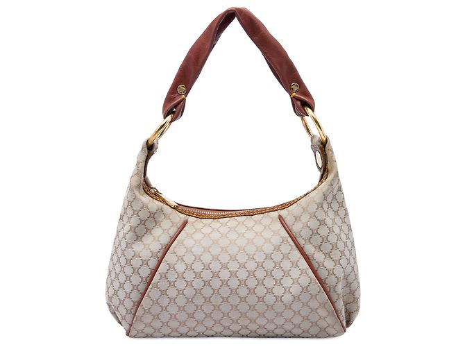 Céline Borsa a tracolla Celine Beige Macadam Canvas