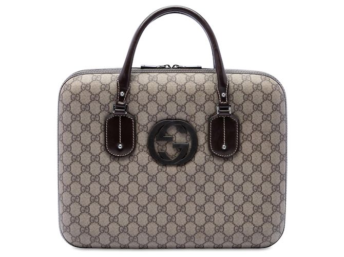 Borsetta Gucci Beige GG Supreme Interlocking G