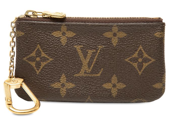 Louis Vuitton Brown Monogram Pochette Cles Marrone
