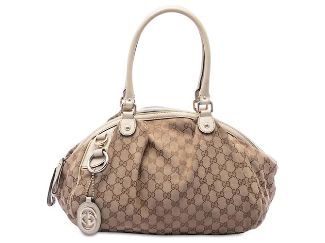 Borsa Gucci Beige GG Canvas Sukey